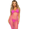 Leg Avenue - Robe Longue Filet Fuchsia Taille Unique